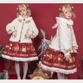 Christmas Deer Horn Sweet Lolita Style Cloak Jacket (CM01)